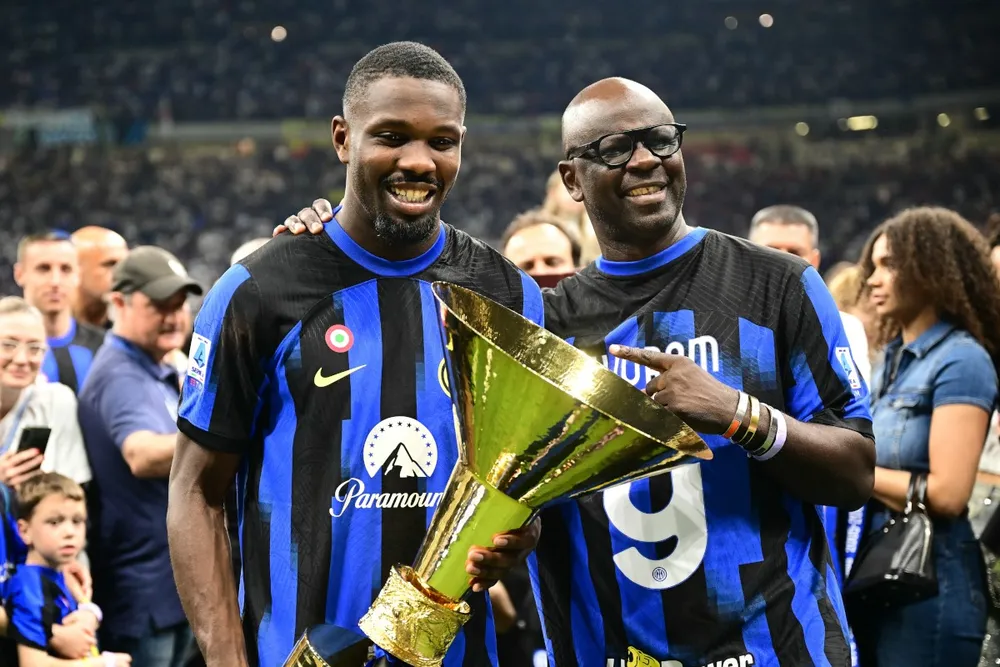 Lilian Thuram cùng cậu con trai lớn Marcus Thuram