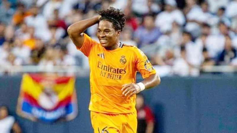 Tiền đạo trẻ Endrick ra mắt Real Madrid trong trận thua giao hữu thua 0-1 trước AC Milan.