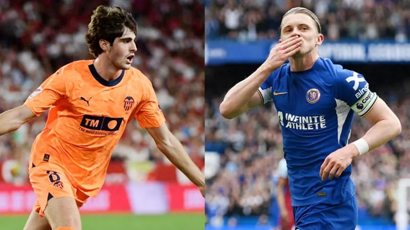 Atletico Madrid từng muốn hủy thỏa thuận với Conor Gallagher (phải) vì Javi Guerra.