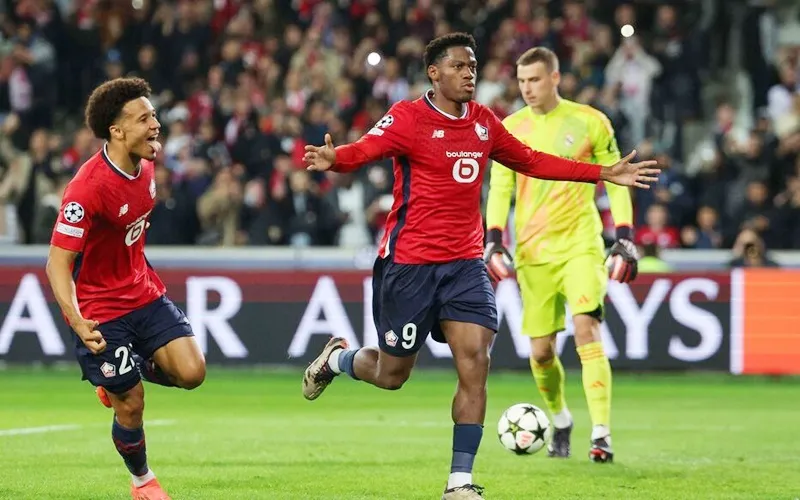 Jonathan David giúp đội bóng kém danh Lille đánh bại Real Madrid 1-0.