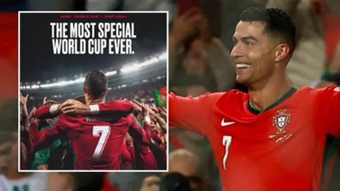 Cristiano Ronaldo dẫn đầu lễ ăn mừng sau khi Bồ Đào Nha là đồng chủ nhà của World Cup 2030.