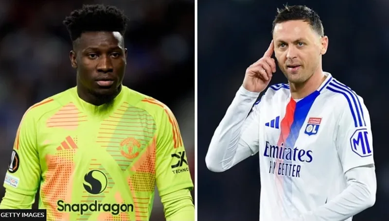 Thủ môn Andre Onana và cựu tiền vệ Nemanja Matic