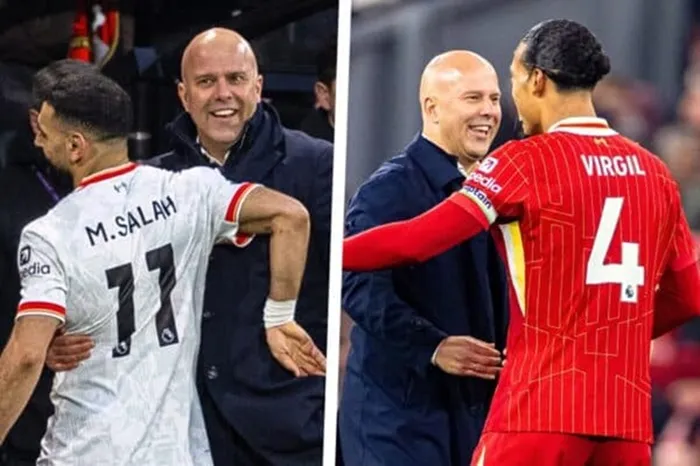 HLV Arne Slot hạnh phúc khi Virgil van Dijk và Mohamed Salah lần lượt gia hạn thêm 2 năm.