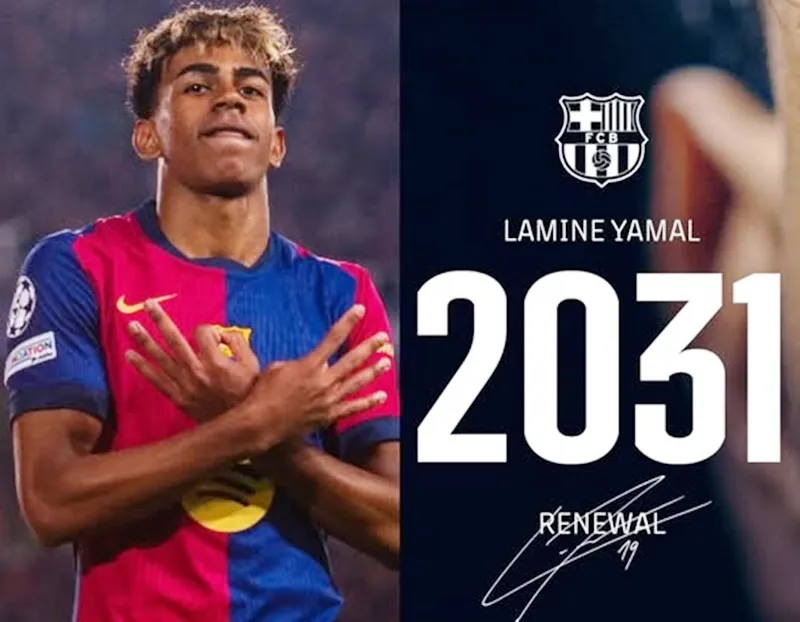 Lamine Yamal chính thức ký gia hạn với Barcelona đến năm 2031