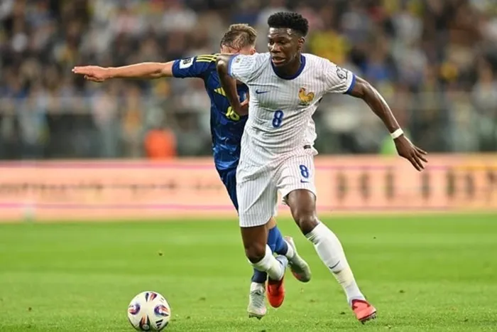 Tchouameni trong màu áo tuyển Pháp