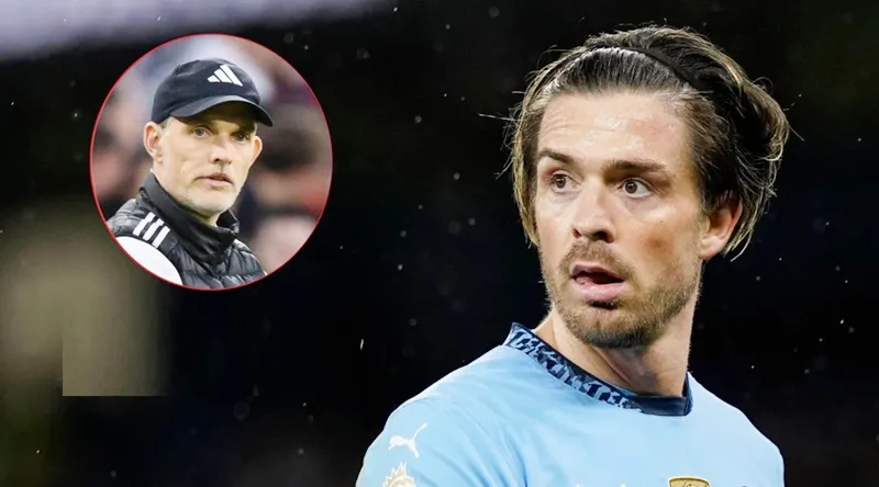 Thomas Tuchel và Jack Grealish