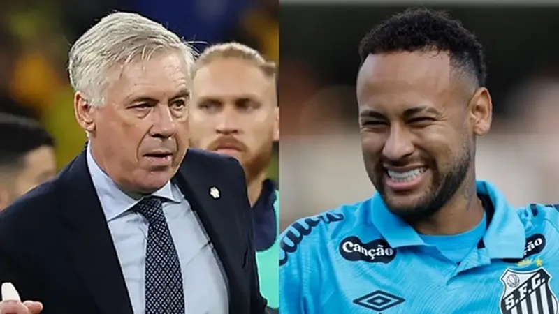 HLV Carlo Ancelotti và siêu sao tấn công Neymar