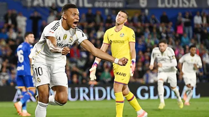 Kylian Mbappe ghi bàn duy nhất giúp Real Madrid đánh bại Getafe 1-0.