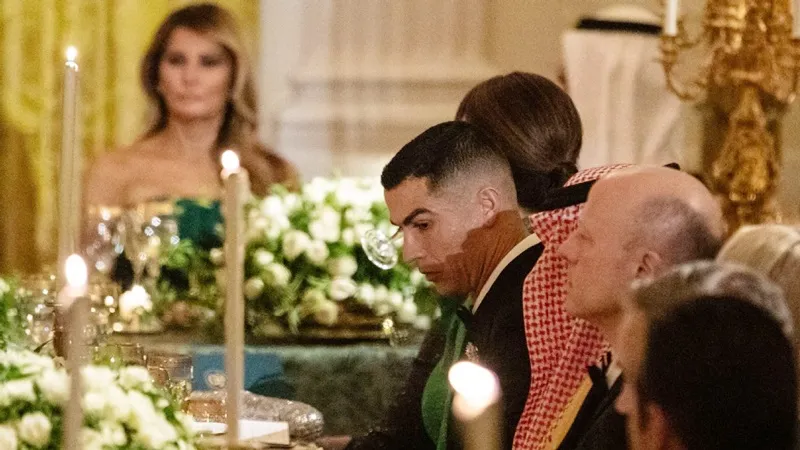 Cristiano Ronaldo vinh dự có mặt tại Nhà Trắng hôm thứ Ba. Ảnh: ESPN