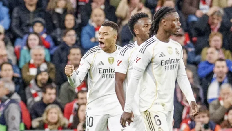 Kylian Mbappe lập cú đúp và có một kiến tạo giúp Real Madrid đánh bại chủ nhà Athletic Bilbao 3-0.