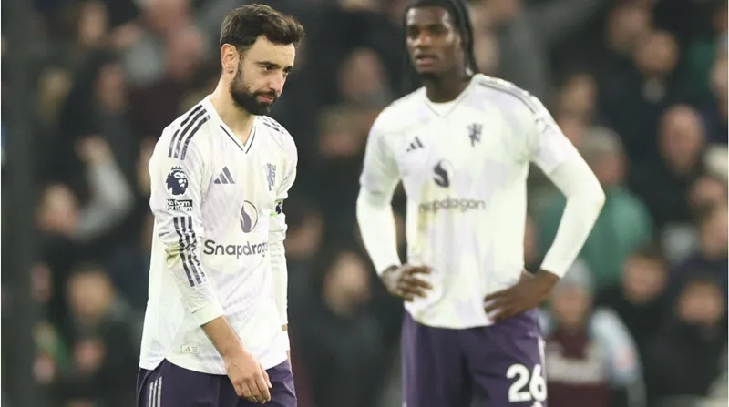 Bruno Fernandes dính chấn thương trong trận thua 1-2 của Man.United trước Aston Villa.