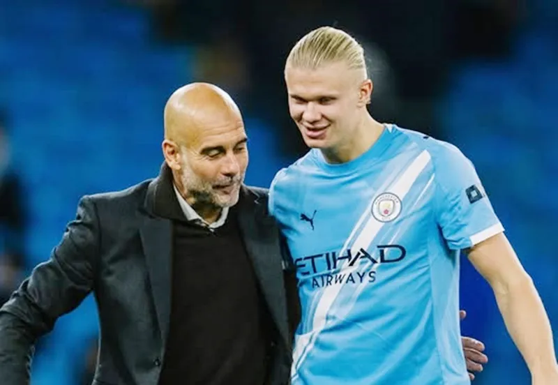 Erling Haaland đánh giá cao vai trò của HLV Pep Guardiola trong sự phát triển của anh.