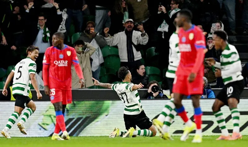 Sporting Lisbon giành chiến thắng 2-1 trước nhà đương kim vô địch PSG.