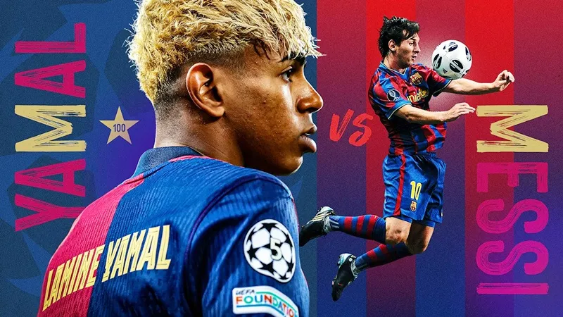 Lamine Yamal thường được so sánh với huyền thoại Lionel Messi.