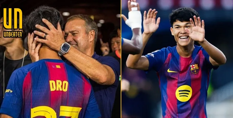 HLV Hansi Flick thừa nhận “thất vọng” khi Barcelona để mất tài năng trẻ Dro Fernandez.