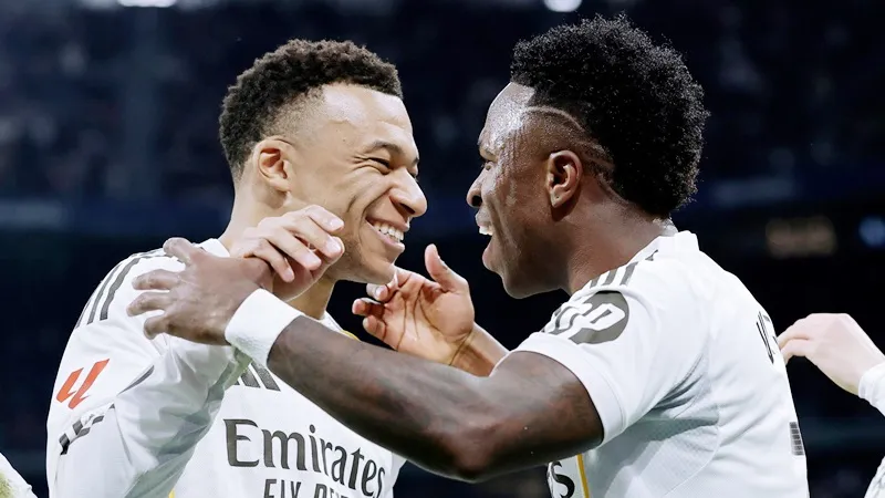 Kylian Mbappe và Vinicius Junior cùng ghi bàn giúp Real Madrid nhọc nhằn thắng 2-1 trước Rayo Vallecano.