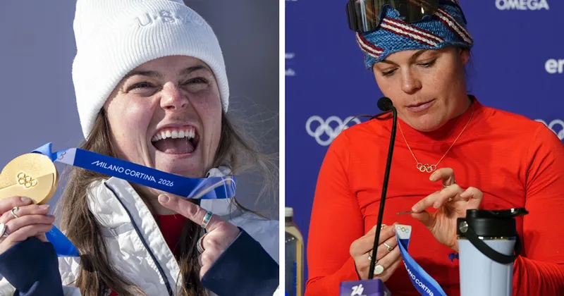 Nhà vô địch trượt tuyết đổ dốc Breezy Johnson đã cho báo chí xem trường hợp của mình.