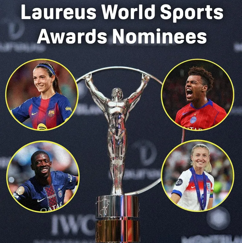 42 ứng cử viên là vận động viên và đội tuyển hàng đầu thế giới thuộc 7 hạng mục được công bố vào thứ Ba.