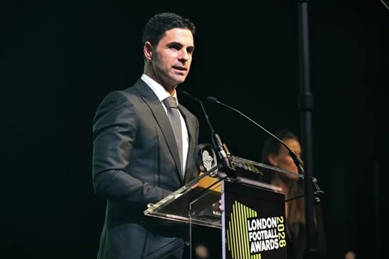 Mikel Arteta nhận giải thưởng HLV xuất sắc nhất 2026