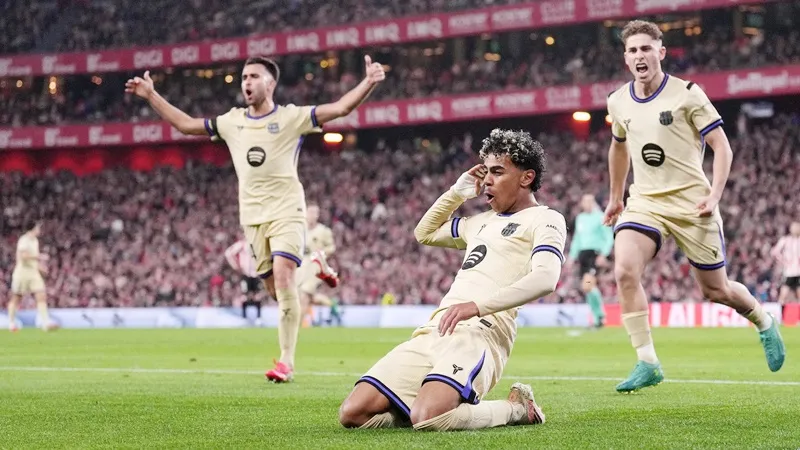 Lamine Yamal giúp Barcelona giành chiến thắng 1-0 trên sân Athletic Bilbao.