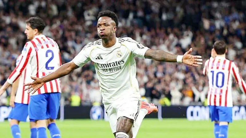 Vinicius Junior bùng nổ với cú đúp giúp Real Madrid thắng Atletico Madrid 3-2 ở trận derby.
