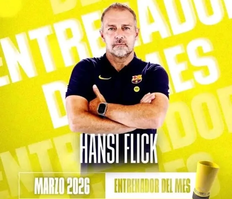 Hansi Flick lần đầu giành giải HLV xuất sắc nhất tháng của La Liga trong mùa giải này.