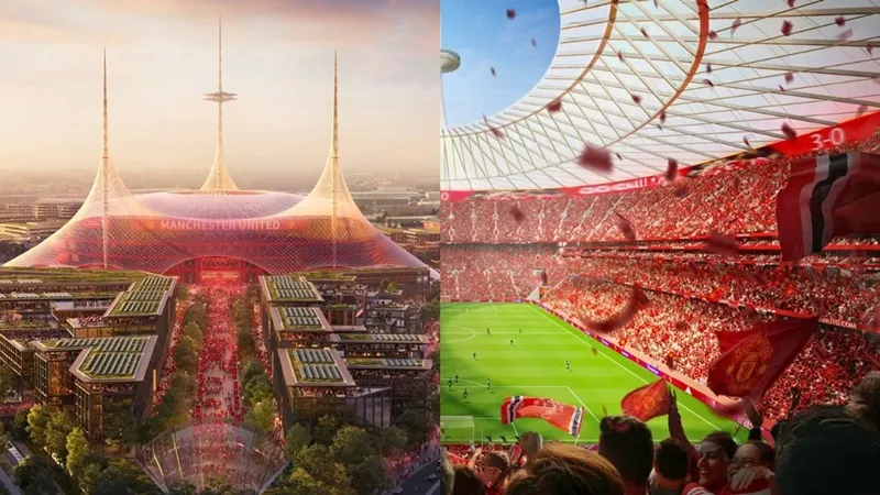 Phối cảnh sân mới New Trafford trị giá lên đến 2 tỷ bảng của Man.United.