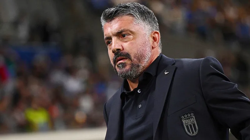 HLV Gennaro Gattuso với thách thức đưa đội tuyển Italy vượt qua vòng play-off để trở lại World Cup.