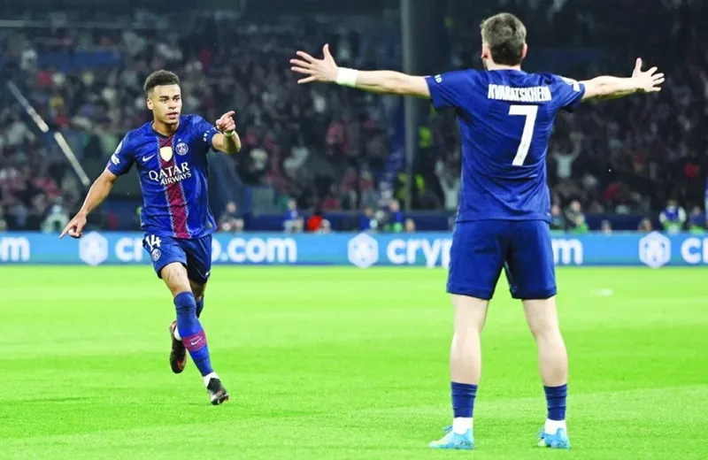 Desire Doue khởi đầu chiến thắng 2-0 của Paris Saint-Germain trước Liverpool.