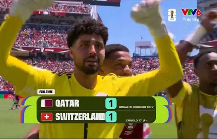 Cảm xúc của Qatar khi giành điểm số lịch sử tại các kỳ World Cup.
