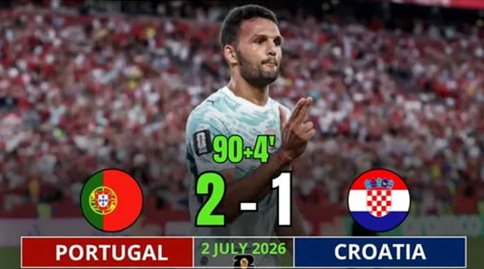 Goncalo Ramos ghi bàn ở phút 90+4 giúp Bồ Đào Nha ấn định chiến thắng 2-1 trước Croatia.
