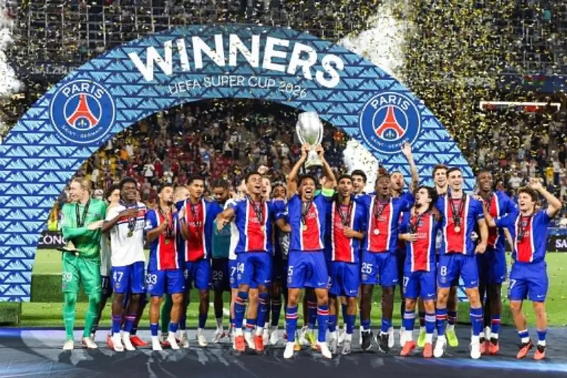 PSG trở thành đội đầu tiên bảo vệ thành công Siêu cúp kể từ Real Madrid năm 2016 và 2017. Ảnh: Tân Hoa Xã