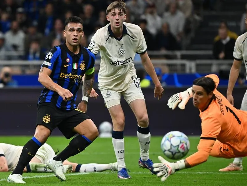 Lautaro Martinez chơi trọn vẹn và lập cú đúp vào lưới Club Brugge. Ảnh: THX