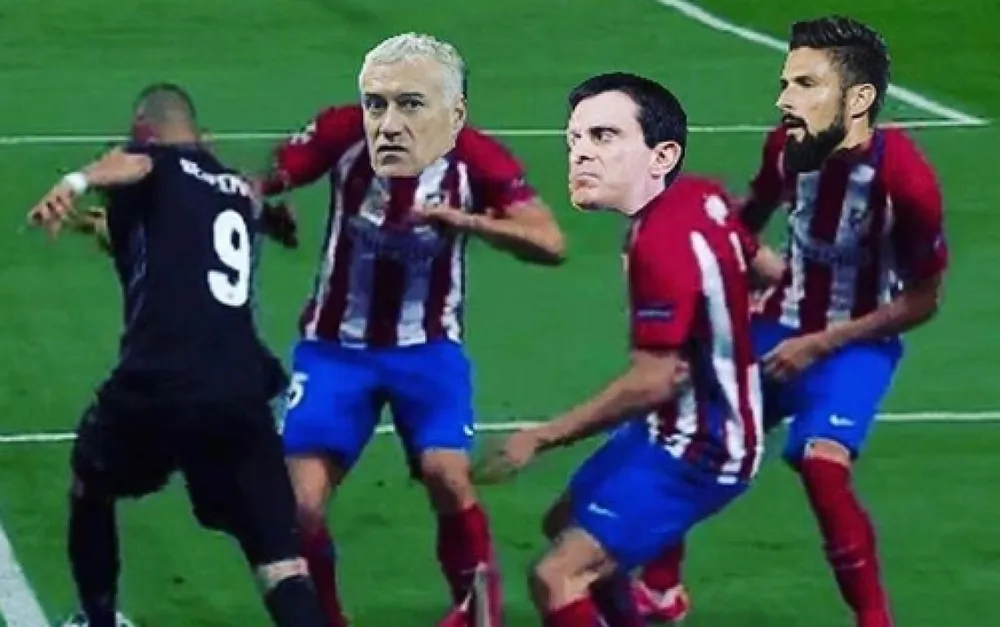 Tranh biếm họa về việc Benzema bị “ghẻ lạnh". 