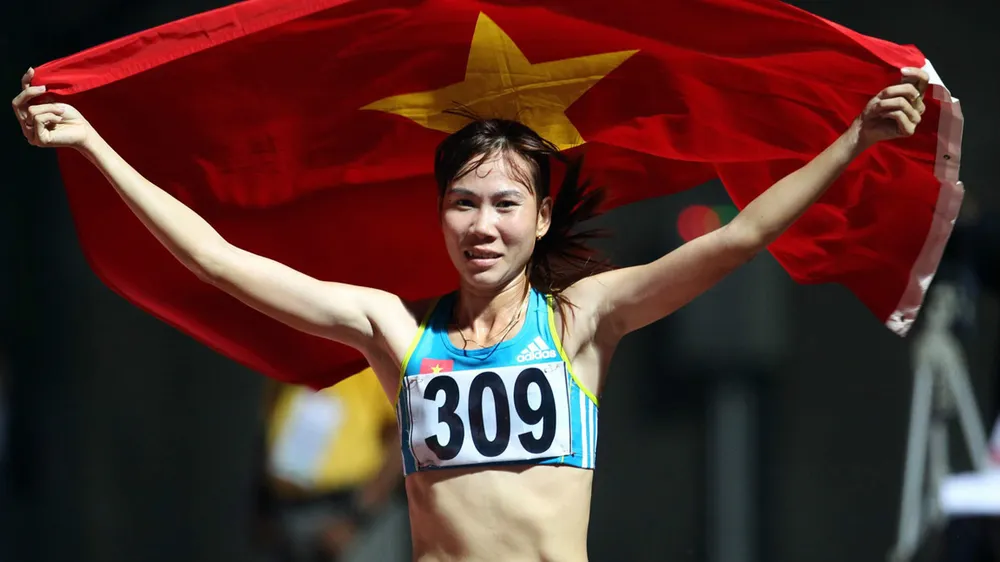 Trương Thanh Hằng là VĐV gần nhất đem về HCV châu Á cho điền kinh Việt Nam. Ảnh: Thiên Hoàng