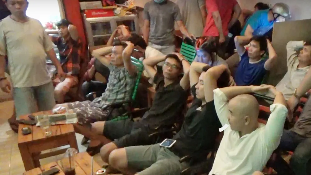 Các con bạc bị bắt giữ