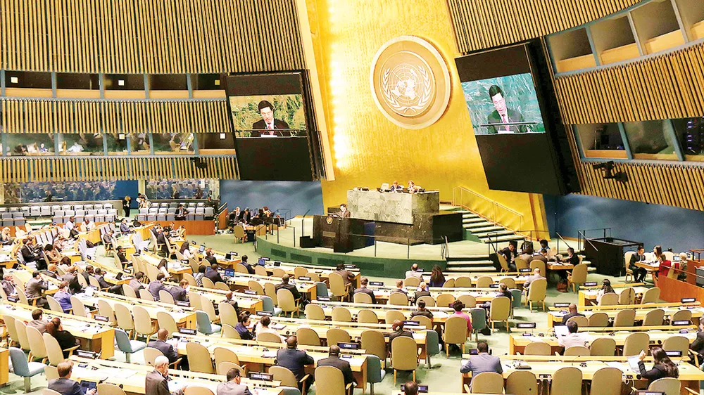 Phó Thủ tướng, Bộ trưởng Ngoại giao Phạm Bình Minh tham dự và phát biểu  tại phiên Thảo luận cấp cao Khóa 72 Đại hội đồng Liên hiệp quốc