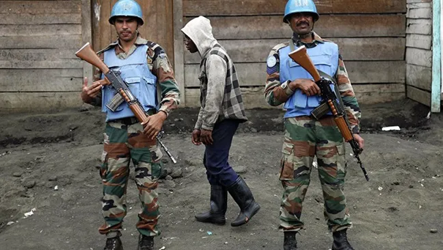 Nhân viên gìn giữ hòa bình Liên Hợp Quốc ở Congo. Ảnh: AP