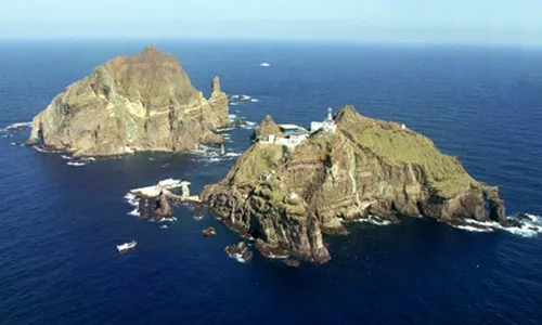 Quần đảo tranh chấp giữa Hàn Quốc và Nhật Bản Dokdo/Takeshima. Ảnh: KOREAJJANG