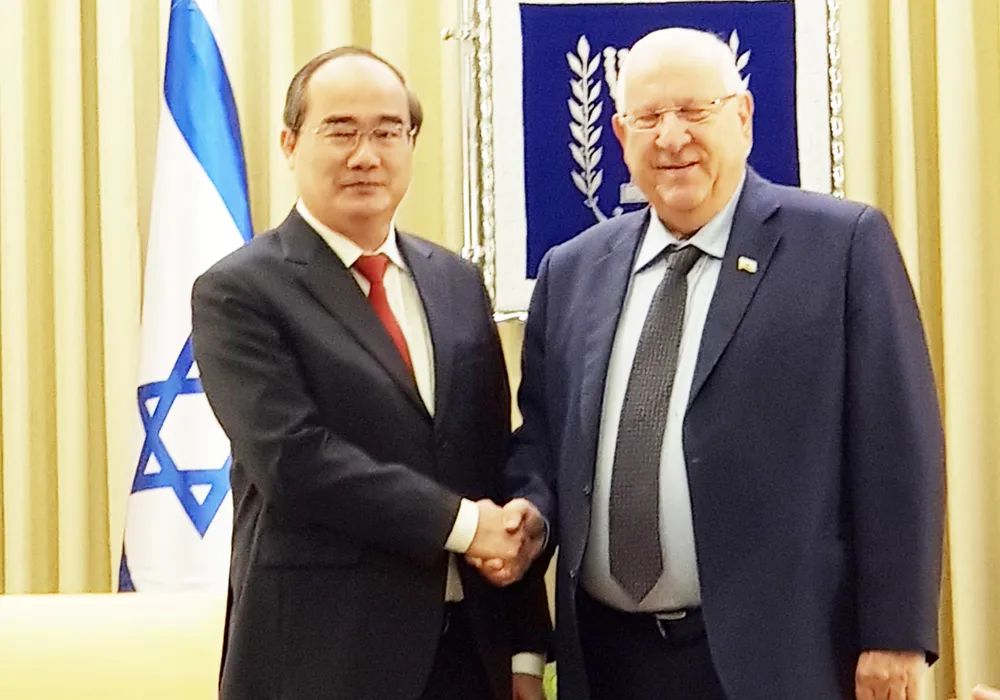 Bí thư Thành ủy TPHCM Nguyễn Thiện Nhân hội kiến Tổng thống Israel Reuven Rivlin