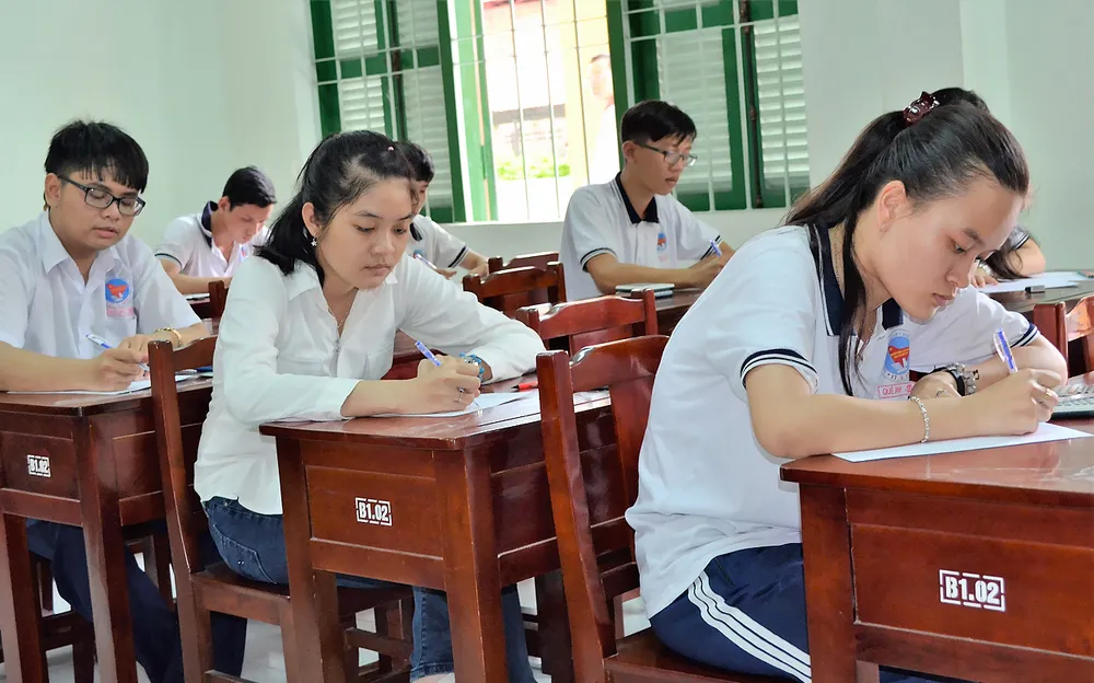 Thí sinh dự thi THPT quốc gia năm 2018            Ảnh: HOÀNG HÙNG