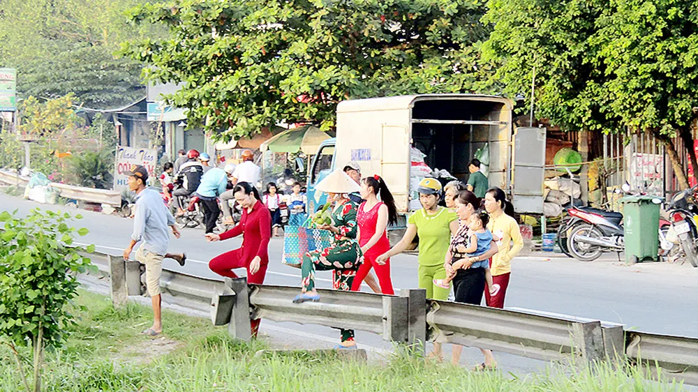 Liều lĩnh băng qua quốc lộ