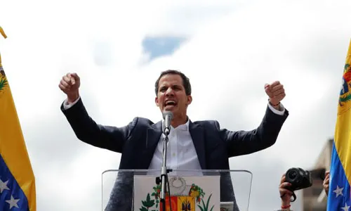 Thủ lĩnh phe đối lập Juan Guaido  không đối thoại với Tổng thống Maduro. Ảnh: REUTERS