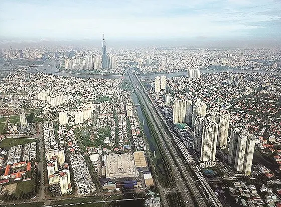 Trung tâm TPHCM nhìn từ độ cao 500m. Ảnh: PHẠM AN DƯƠNG