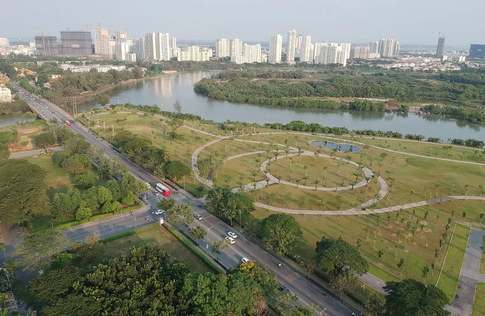 Một công viên mới tại quận 7, TPHCM. ẢNH: CAO THĂNG