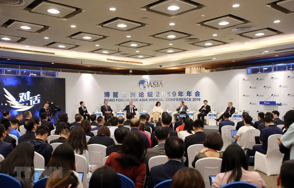 Toàn cảnh một phiên thảo luận của Hội nghị thường niên của Diễn đàn châu Á Bác Ngao tại Hải Nam, Trung Quốc, ngày 27-3-2019. Ảnh:  TTXVN