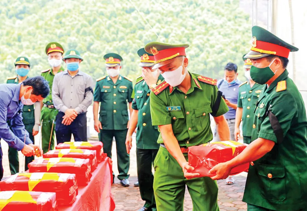 An táng 66 hài cốt liệt sĩ hy sinh tại Lào