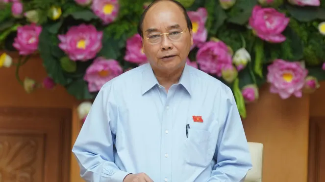 Thủ tướng Nguyễn Xuân Phúc phát biểu tại cuộc họp. Ảnh: VGP