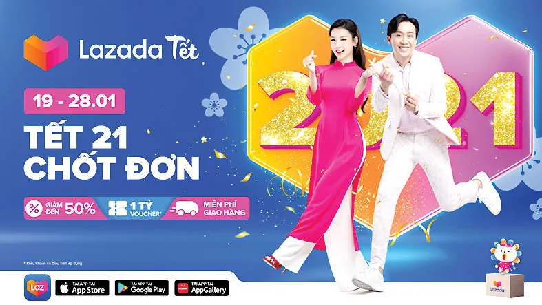 An tâm sắm tết với hàng triệu ưu đãi từ Lazada