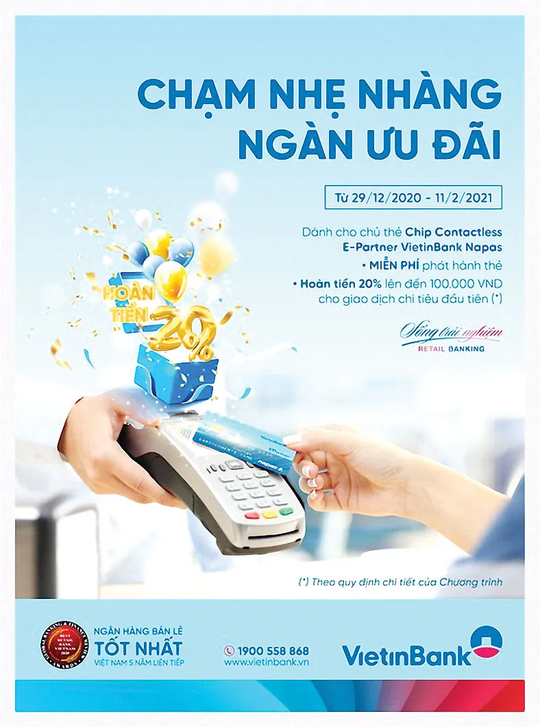 Chạm nhẹ nhàng - Ngàn ưu đãi cùng thẻ VietinBank